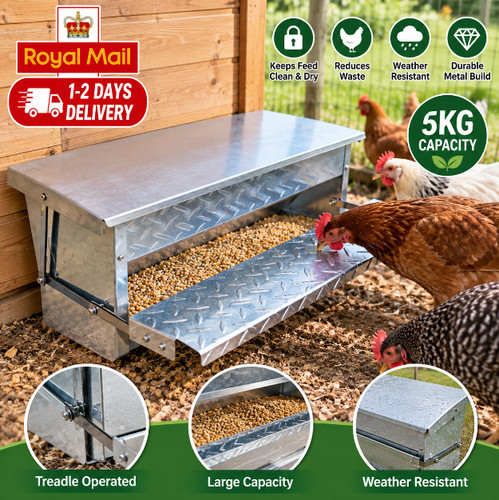 Auto chicken treadle feeder - auto,