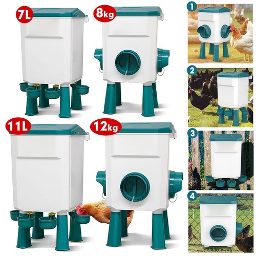 12kg 8kg chicken feeder - 12kg/8kg, 11l/7l