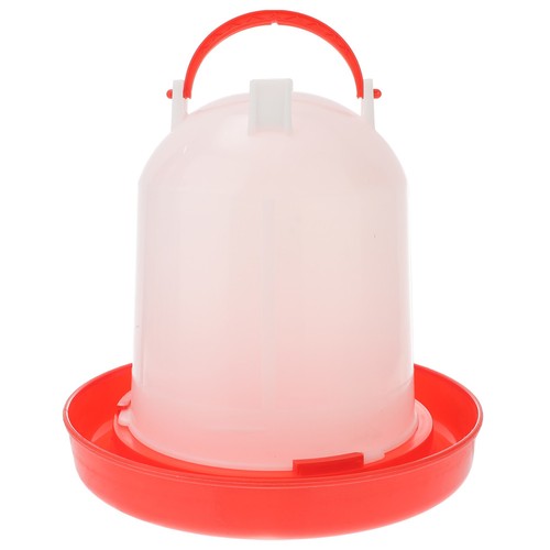 Hanging red plastic chicken - hanging,