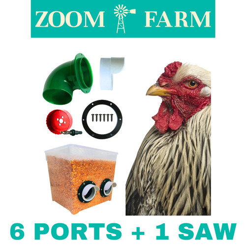 Chicken feeder kit port - feeder,