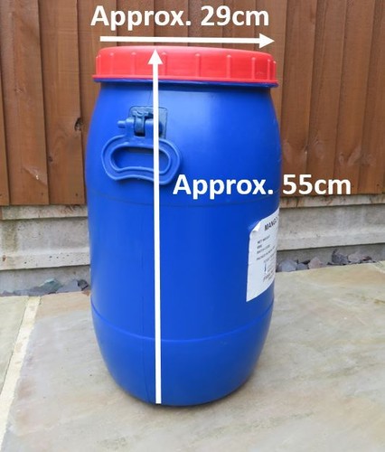 35ltr plastic barrel - red, screw
