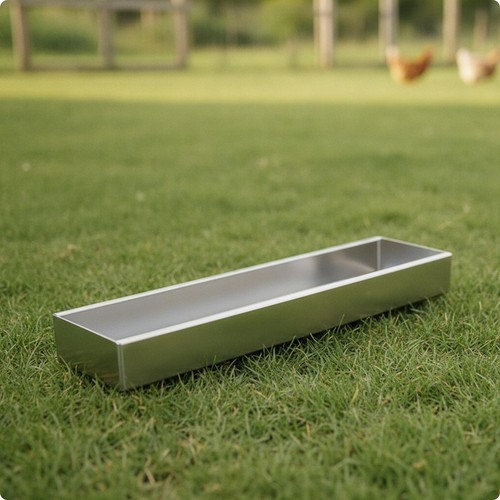 Chicken feed trough stainless - trough,