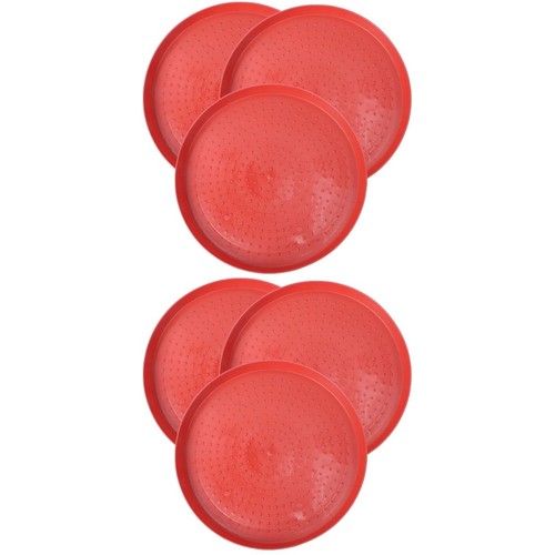 Red poultry feeding tray - feeding,